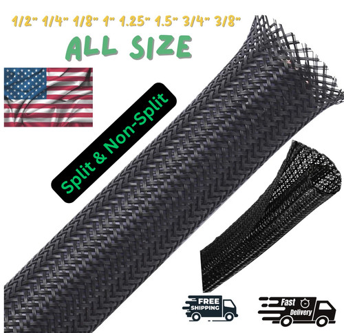 Split braided cable sleeve - cable,