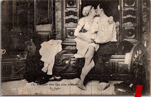 61557 cpa autour des - *, lits