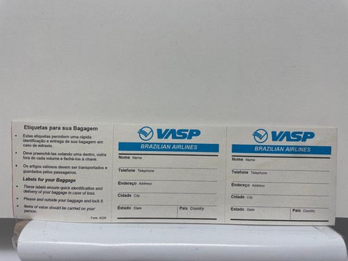 étiquettes bagages vasp - Étiquettes,