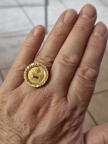 Bague médaille amour - médaille, augis