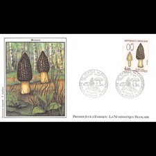 FDC LNF - Champignons - La morille conique -  oblit PJ Paris 5/9/87