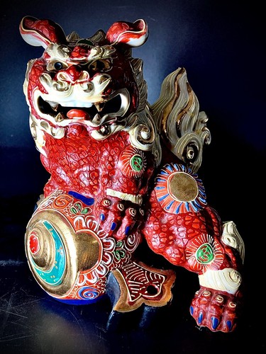 Japonais kutani foo dog - kutani,