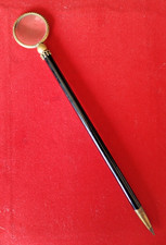 LOUPE ET OUVRE LETTRE VINTAGE - METAL ET LAITON - 28.5CM