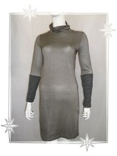 A - Robe Fantaisie Taupe Bi Matière Cop Copine Modèle  Camoza  Taille 38