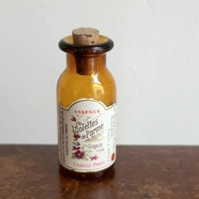 Flacon Parfum Giraud Fils Grasse Violette de Parme Verre Brun 6,5 cm Vers 1900
