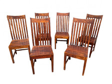 Lot de six chaises en teck