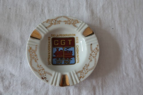 Cendrier cgt sncf 1917 1967 - cgt,