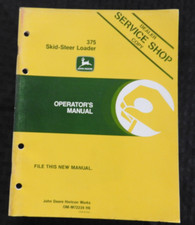 1986-1989 John Deere 375 Mini Chargeur Tracteur Opérateurs Manuel Nice