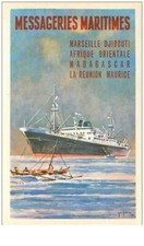 PUBLICITE.n°19699.MESSAGERIES MARITIMES.MARSEILLE DJIBOUTI AFRIQUE OCCIDENTAL