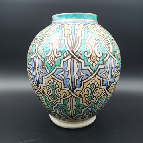 Vase boule céramique décor