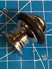 BLOC STOP PORTE INOX MASSIF CHROME CAOUTCHOUC NOIR