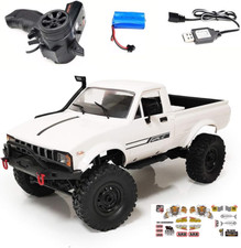 C24-1 RC Car Crawler 4WD Off-Road Truck with Bright Headlight, DIY Remote Contro
