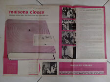 Dépliant publicitaire pour la souscription du livre MAISONS CLOSES de ROMI