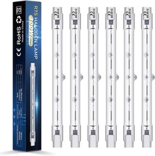 6er 300W 118mm R7S Ampoule Halogène Dimmable,220-240V 4480lm 2800K Blanc Chaud 