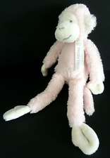 82. DOUDOU PELUCHE HAPPY HORSE SINGE ROSE BLANC CROIX 30CM ETAT NEUF*