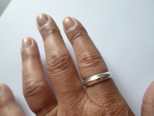 bague en argent massif, dôme