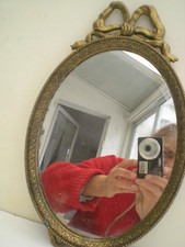 ancien miroir mural au noeud bronze le tour cisele style napoleon 3