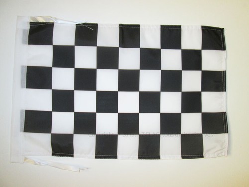 Drapeau damier noir blanc - noir, et