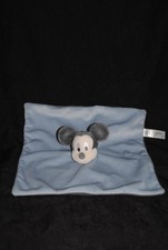 ?Doudou plat Mickey mouse bleu gris DISNEY SIMBA tOYS NICOTOY carré mouchoir