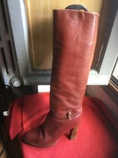 bottes vintage cuir bordeaux . T 38( G/ F/V) D