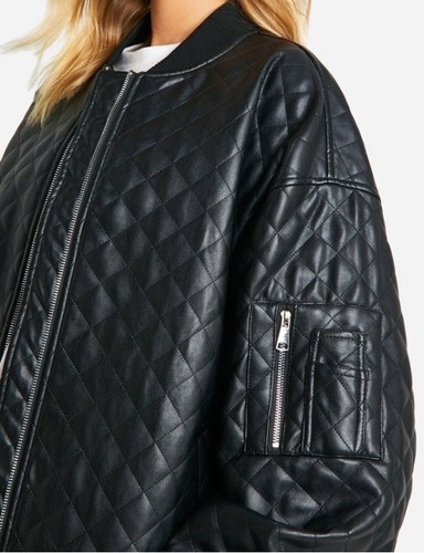 Blouson bomber oversize simili - bomber,