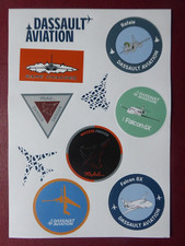 PLANCHE 10 AUTOCOLLANTS DASSAULT AVIATION RAFALE FALCON 6X 8X