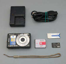 Sony Cyber-Shot DSC-W40 6.0MP Digital Compact Camera Black, Charger, Memory Card