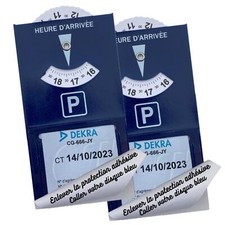 Lot de 2 Disques de Stationnement Adhésif pour Zone Bleue | Format 2 en 1 | P...