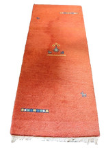 Tapis de couloir Gabbeh laine noué main India 2m x 80cm