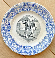 Assiette parlante faïence