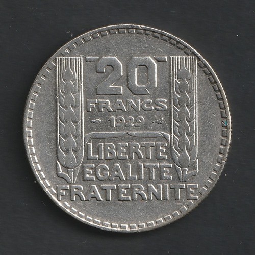 Francs argent france - 20, 1929
