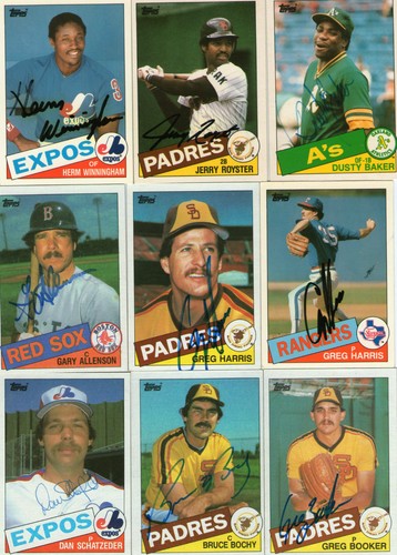 Greg harris signed 1985 - 1985, topps