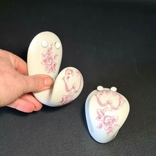 🔅 ancien porte manteaux, patère en porcelaine de Paris à décor de roses