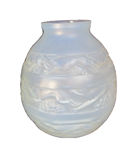 Vase décor antilopes - , rené