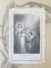 Image Pieuse / Canivet La chasteté et la charité Letaille pl. 41 Holy Card XIXe