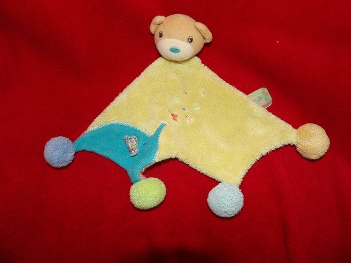 Doudou plat kaloo ours pompon - plat,