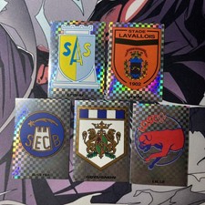 LOT DE 5 STICKERS ÉCUSSONS PANINI FOOT 96 1996 FRANCE FOOTBALL