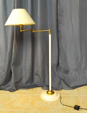 Lampadaire articulé Liseuse design 1950 en métal et laiton