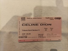 Ticket De Concert Céline Dion