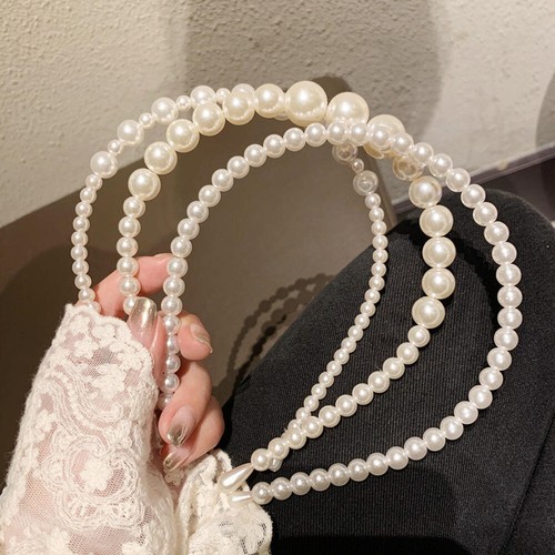 Grand perle perlé bandeau - perlé,