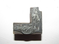 10J8  ANCIENNE MATRICE IMPRIMERIE  FACTEUR EN VELO