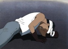 Original anime Production cel - Akira - Tetsuo on the floor - Otomo - Rare !!