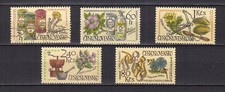 Tchécoslovaquie 1971 plantes pharmaceutiques 5 timbres oblitérés /TE5261