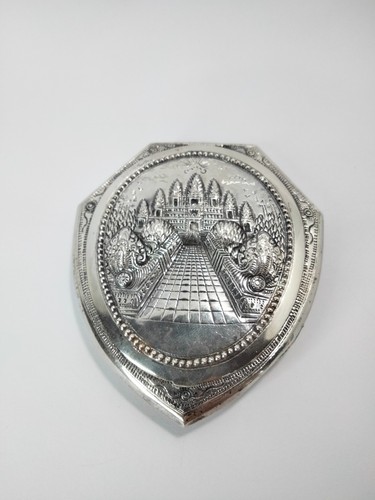 Poudrier argent massif - poudrier,