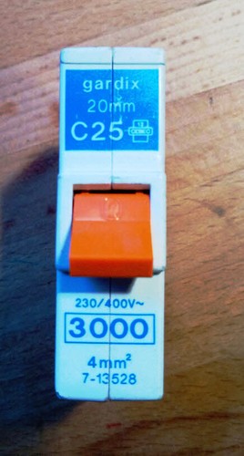 25a disjoncteur fusible - 25a,
