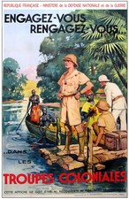 affiche poster engagez vous troupes coloniales