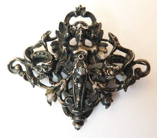 Broche argent massif - , femme
