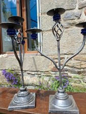 lot de 2 chandelier noir bleue