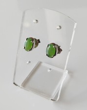 Boucle d'oreille en Jade sur Argent 925 (1,2 g)