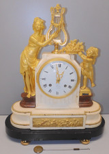 -PENDULE XVIIIe époque LOUIS XVI L'AMOUR & L'AMITIE MOUVEMENT AU FIL ARERA    D